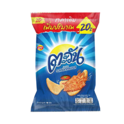 Tawan Rice Cracker Sweet Sour Squid Flavour 70g.