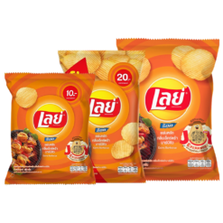 LAY'S Rock Ridged Potato Chips Extra Barbeque Flavor